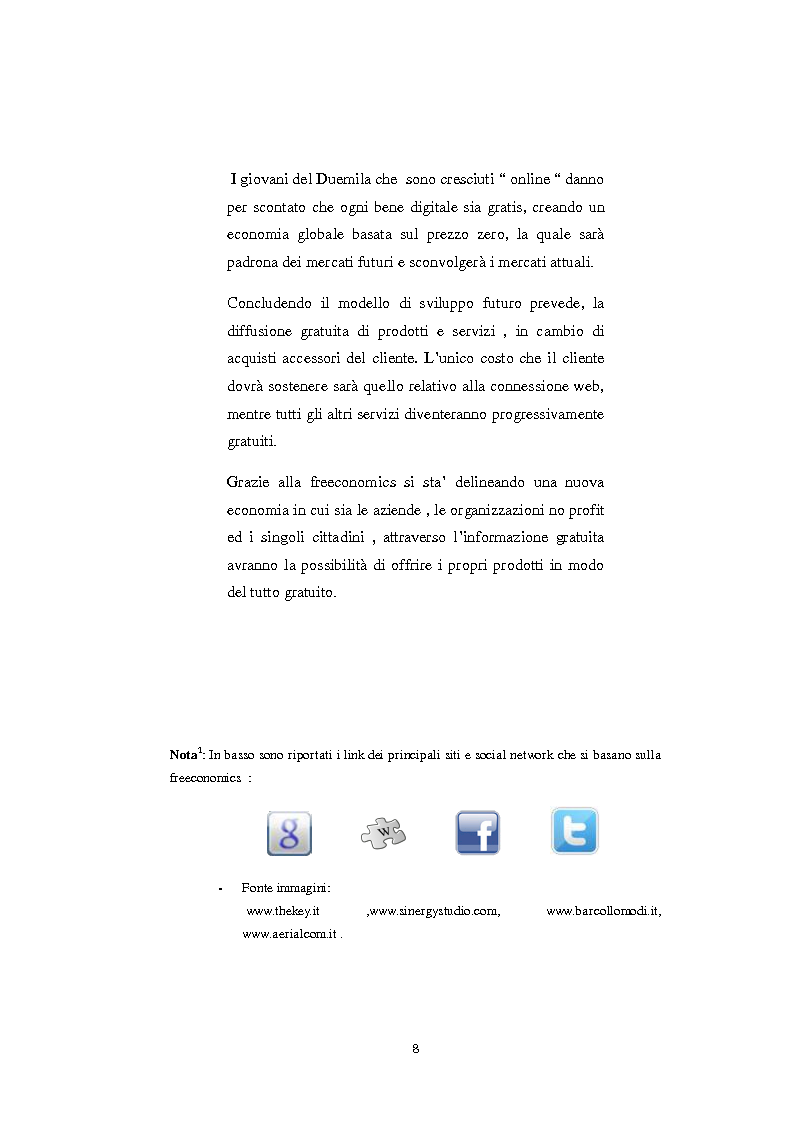 Anteprima della tesi: Il nuovo fenomeno della Freeconomics e l'impatto sulle politiche di Marketing, Pagina 5