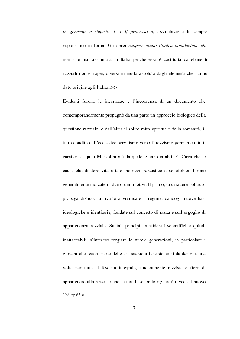 Anteprima della tesi: Il Questore Giovanni Palatucci e le leggi razziali, Pagina 5