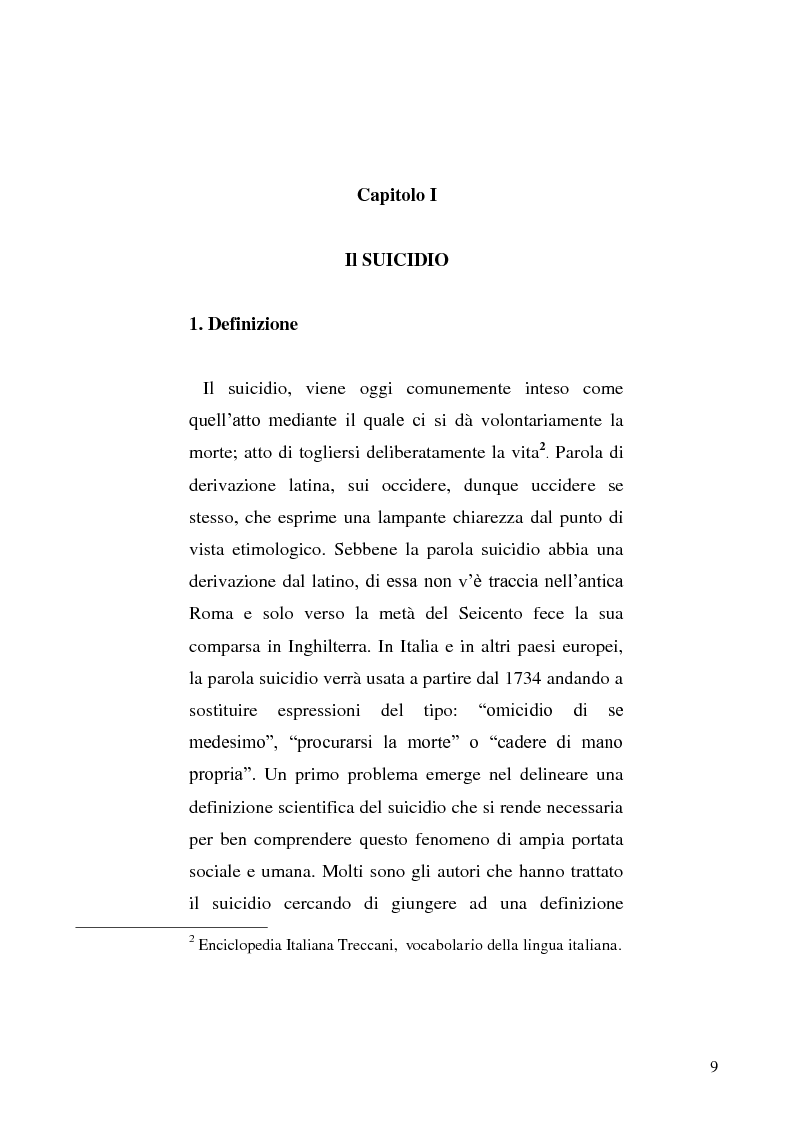 Anteprima della tesi: L'incidente stradale come mezzo di suicidio. Tecniche investigative e profilo criminologico della vittima., Pagina 6