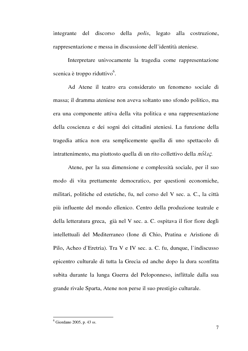 Anteprima della tesi: La scelta tragica e la concezione della colpa: il mito di Edipo e l’Agamennone di Eschilo., Pagina 7