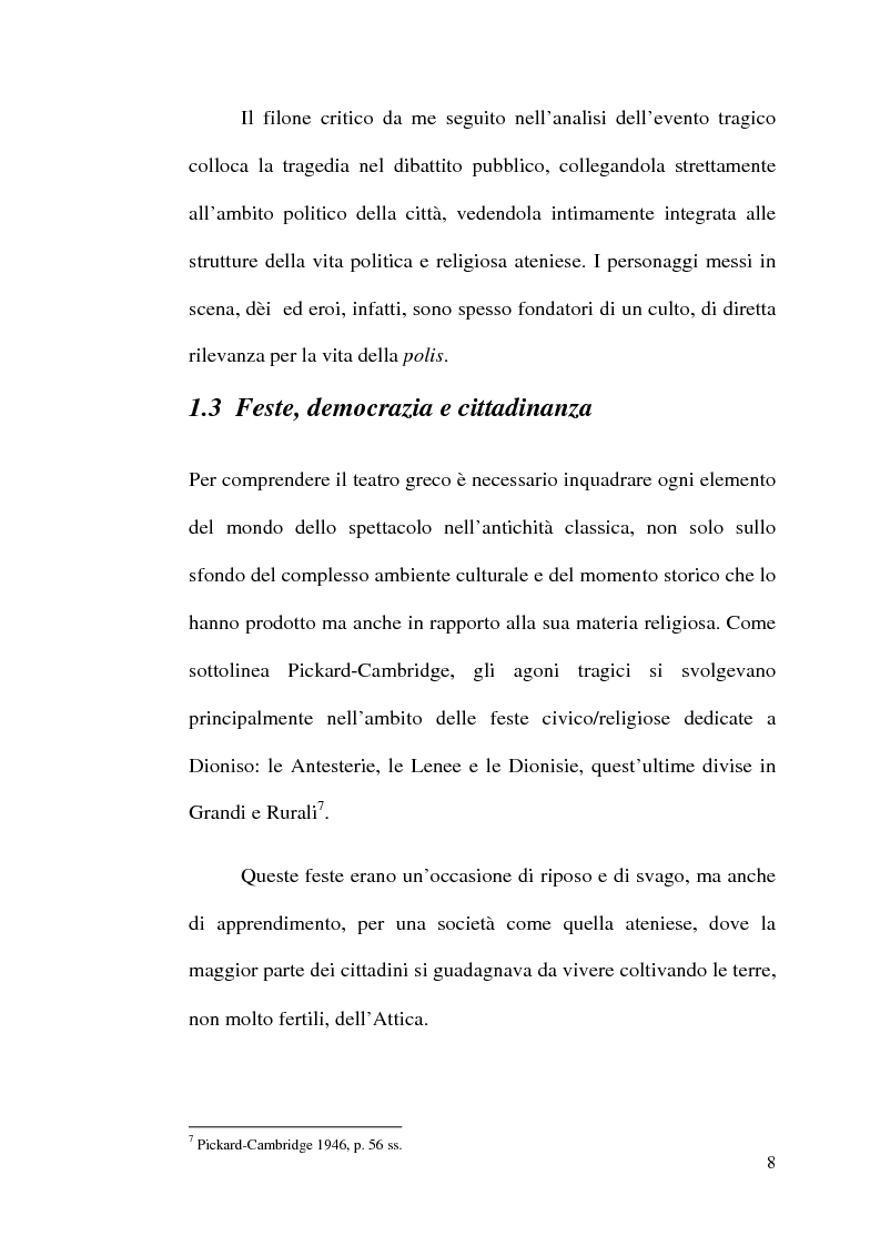 Anteprima della tesi: La scelta tragica e la concezione della colpa: il mito di Edipo e l’Agamennone di Eschilo., Pagina 8