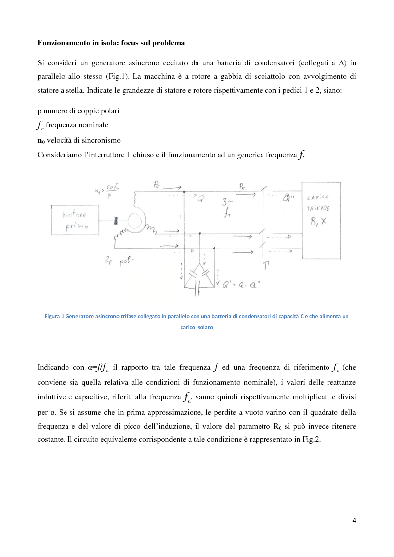 Anteprima della tesi: Funzionamento di un generatore asincrono in isola, Pagina 3