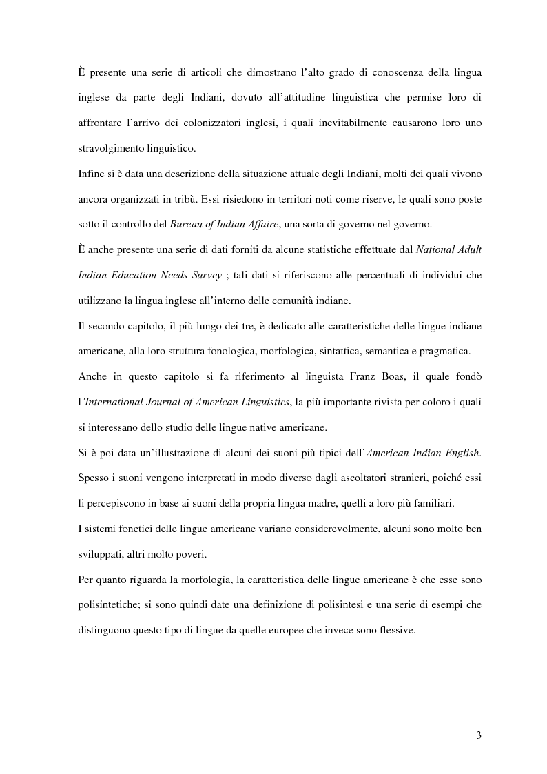 Anteprima della tesi: American Indian English: storia e caratteristiche, Pagina 6