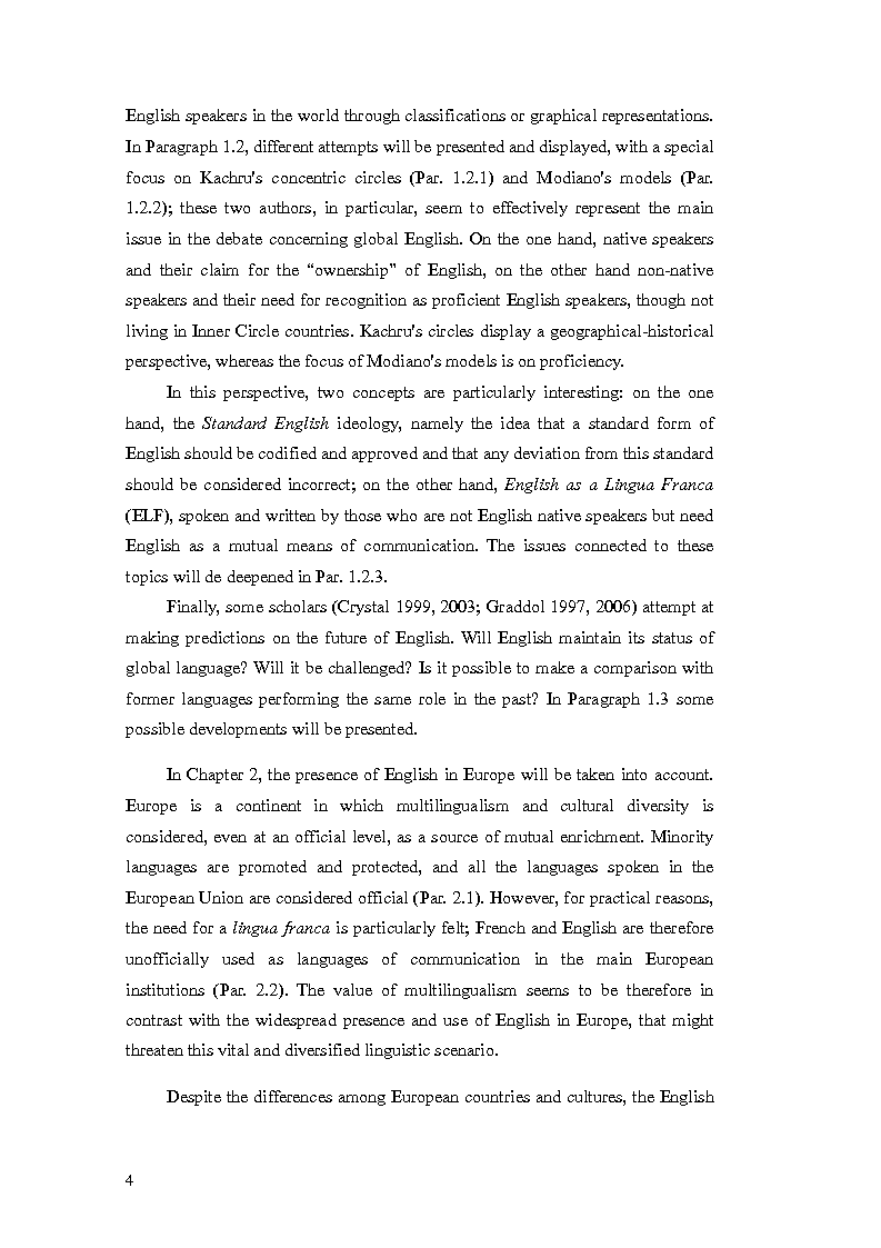 Anteprima della tesi: The Presence of Anglicisms in four italian Magazines: a Case Study, Pagina 3