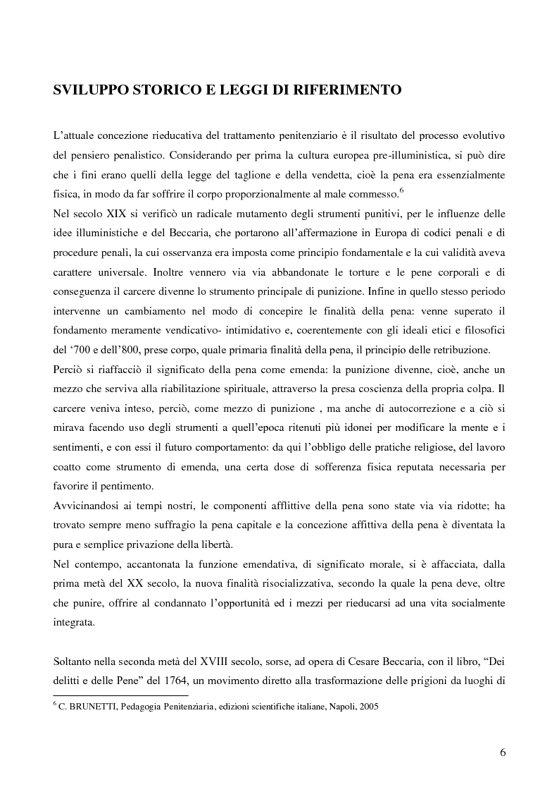 Anteprima della tesi: Servizio sociale e sistema penitenziario, tesi comparativa sulla rieducazione penitenziaria in Italia e in Spagna, Pagina 6