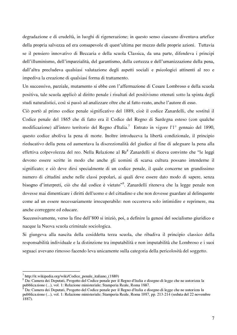 Anteprima della tesi: Servizio sociale e sistema penitenziario, tesi comparativa sulla rieducazione penitenziaria in Italia e in Spagna, Pagina 7