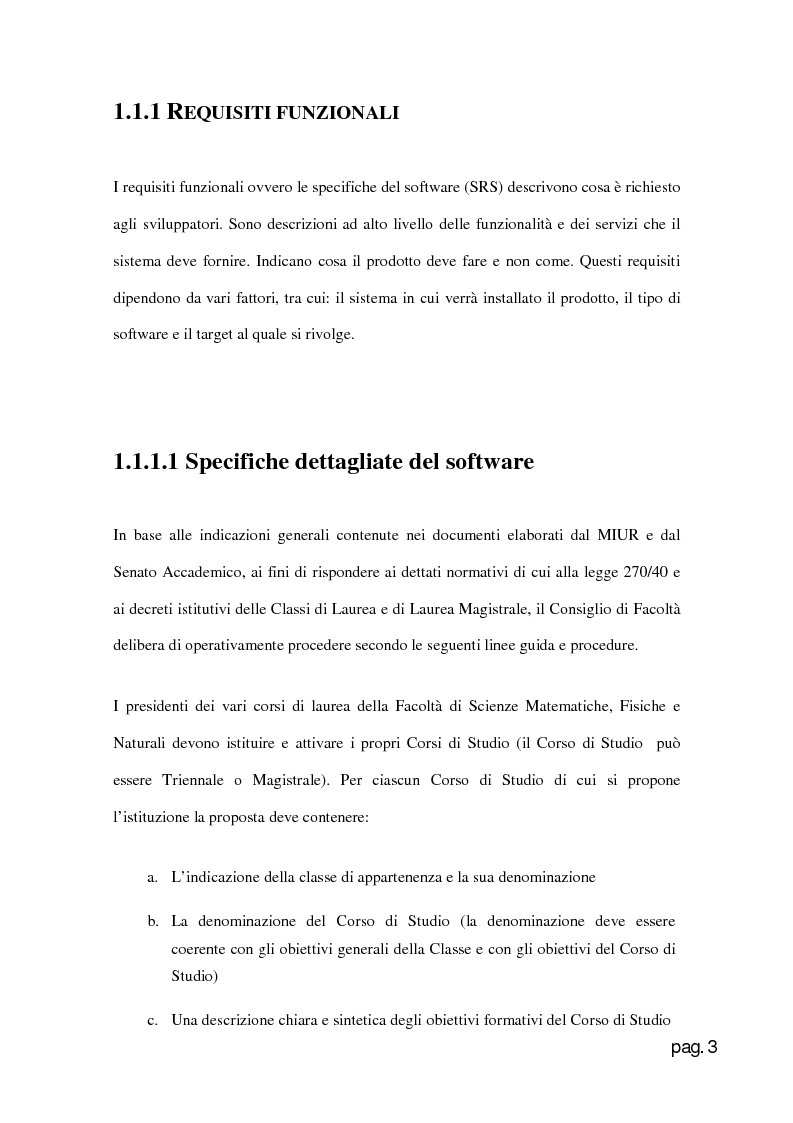 Anteprima della tesi: Web Application per la creazione e gestione di corsi di laurea in base al D.M. 270., Pagina 3
