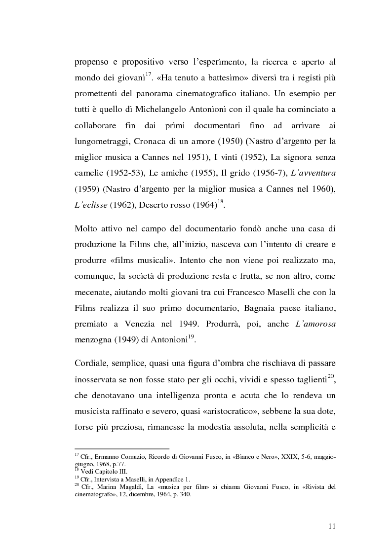 Anteprima della tesi: La musica per film e il cinema moderno. Giovanni Fusco tra Antonioni e Resnais, Pagina 8