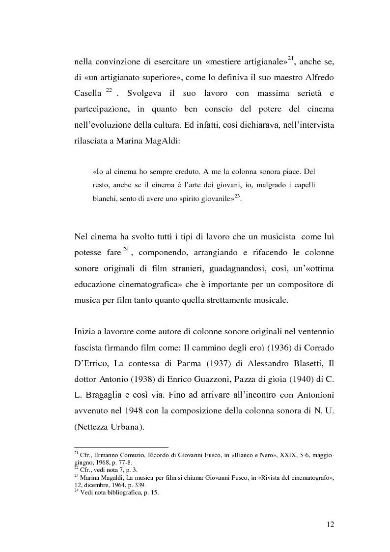 Anteprima della tesi: La musica per film e il cinema moderno. Giovanni Fusco tra Antonioni e Resnais, Pagina 9