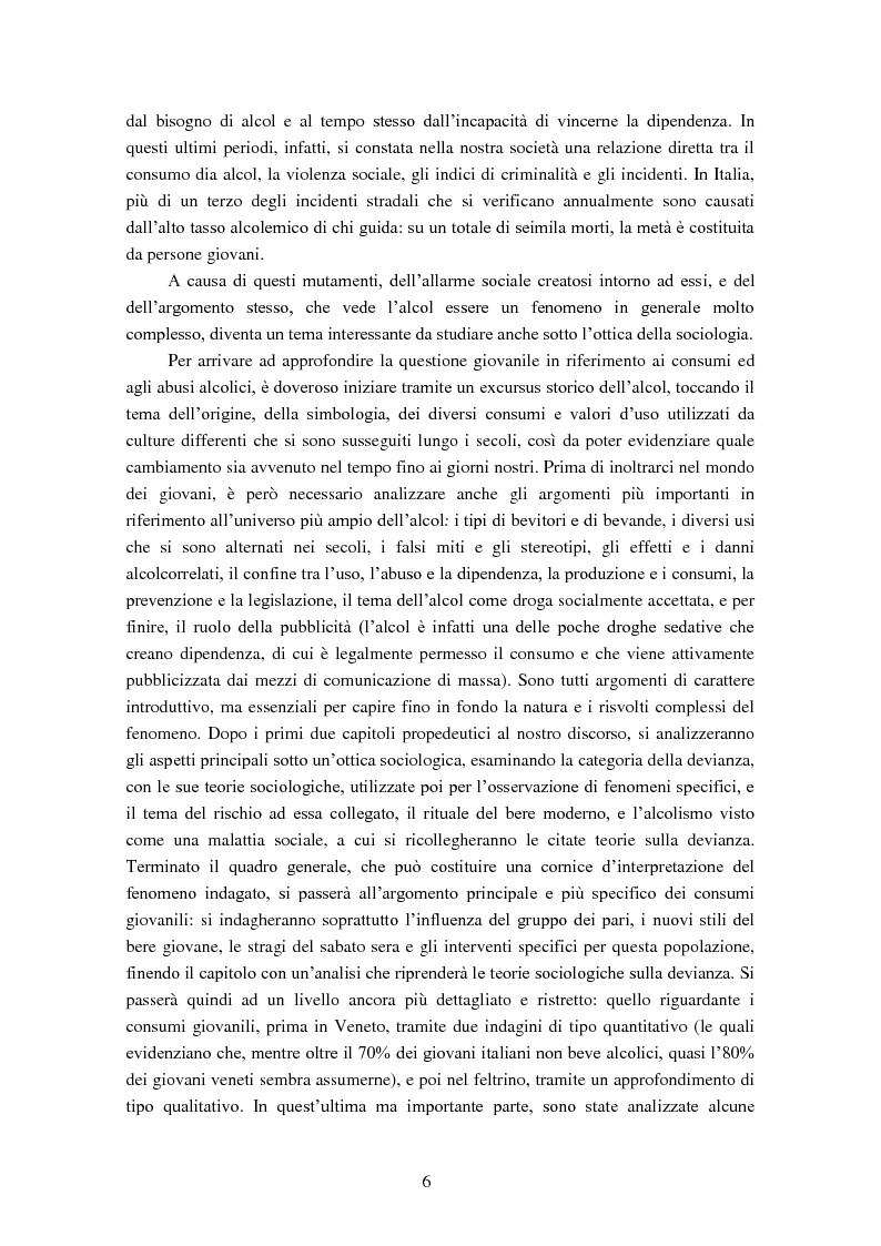 Anteprima della tesi: Giovani e alcol. Un approfondimento empirico nella realtà feltrina, Pagina 3