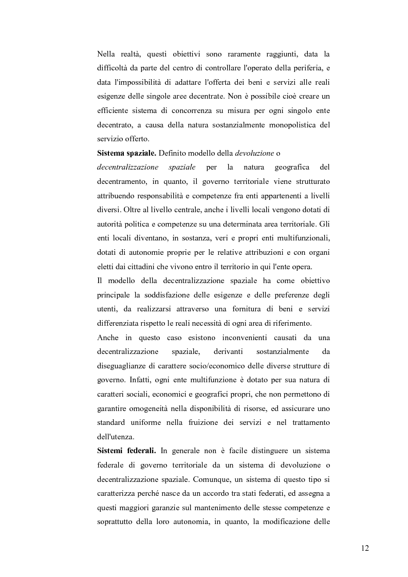 Anteprima della tesi: Principali problematiche di attuazione del disegno di federalismo fiscale in Italia, Pagina 9