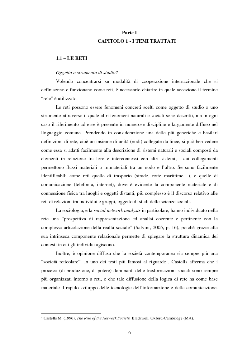 Anteprima della tesi: Reti internazionali e cooperazione tra città: logiche e problematiche del networking attivo nella definizione di politiche e progetti urbani, Pagina 7