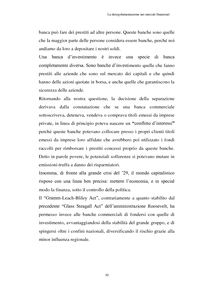 Anteprima della tesi: La Crisi connessa ai nuovi strumenti dell’innovazione finanziaria: il problema di una nuova regolamentazione globale, Pagina 11