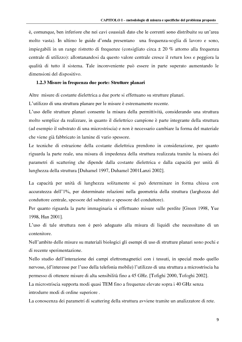 Anteprima della tesi: Spettroscopia dielettrica per la caratterizzazione morfologica di eritrociti umani, Pagina 11