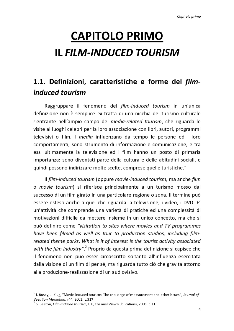 Anteprima della tesi: Sinergie tra turismo e cinema: un'analisi storica delle diverse forme del film-induced tourism, Pagina 4