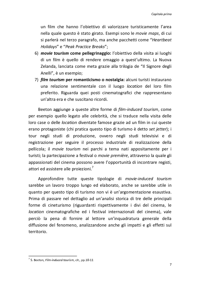 Anteprima della tesi: Sinergie tra turismo e cinema: un'analisi storica delle diverse forme del film-induced tourism, Pagina 7