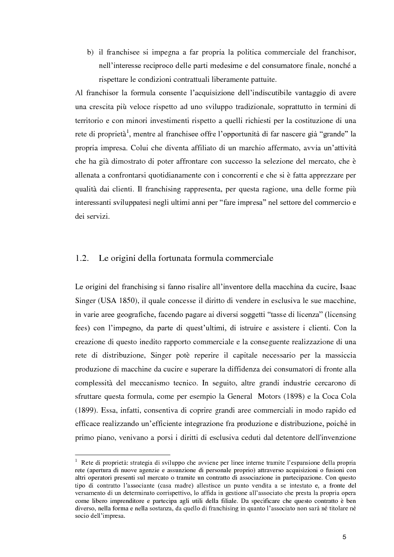 Anteprima della tesi: La formula Franchising nelle agenzie di viaggio. Profili giuridici ed aspetti contabili, Pagina 3