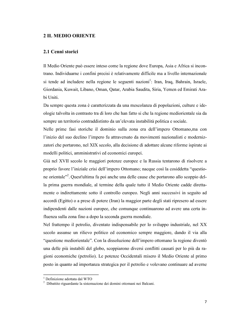 Anteprima della tesi: Il Medio Oriente: quadro macroeconomico e il caso Dubai, Pagina 6