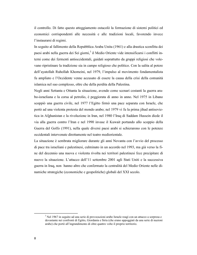 Anteprima della tesi: Il Medio Oriente: quadro macroeconomico e il caso Dubai, Pagina 7