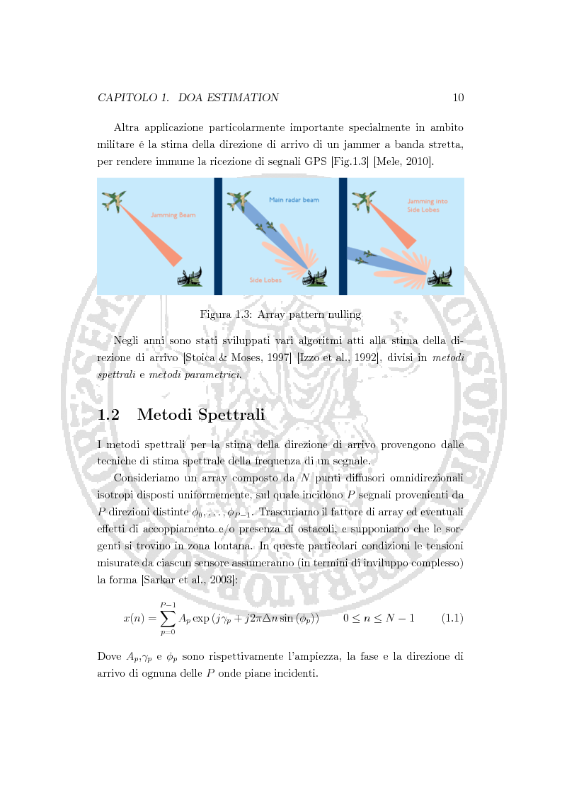 Anteprima della tesi: Un nuovo approccio alla stima della direzione di arrivo, Pagina 4