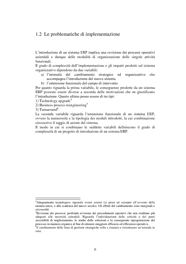 Anteprima della tesi: L'implementazione dei sistemi ERP: il caso Ergom Automotive SpA, Pagina 3
