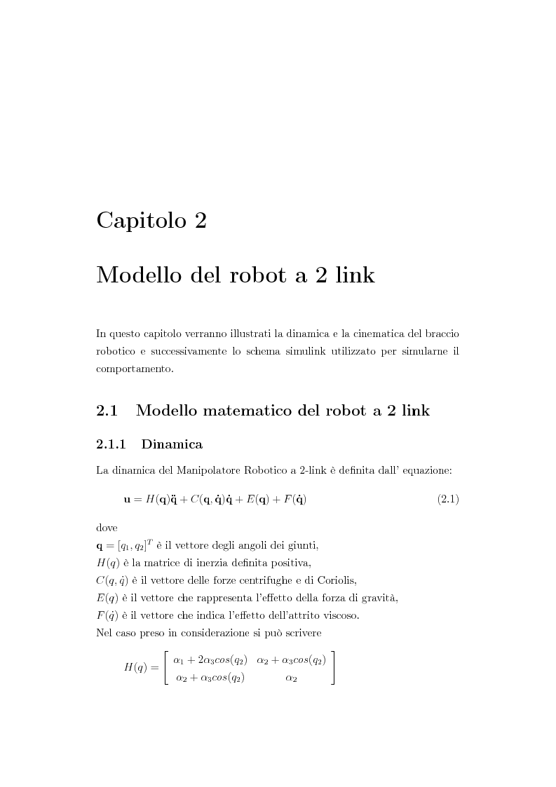 Anteprima della tesi: Verifica simulativa di un controllo ad apprendimento per un braccio robotico con dinamica e cinematica incerte, Pagina 5