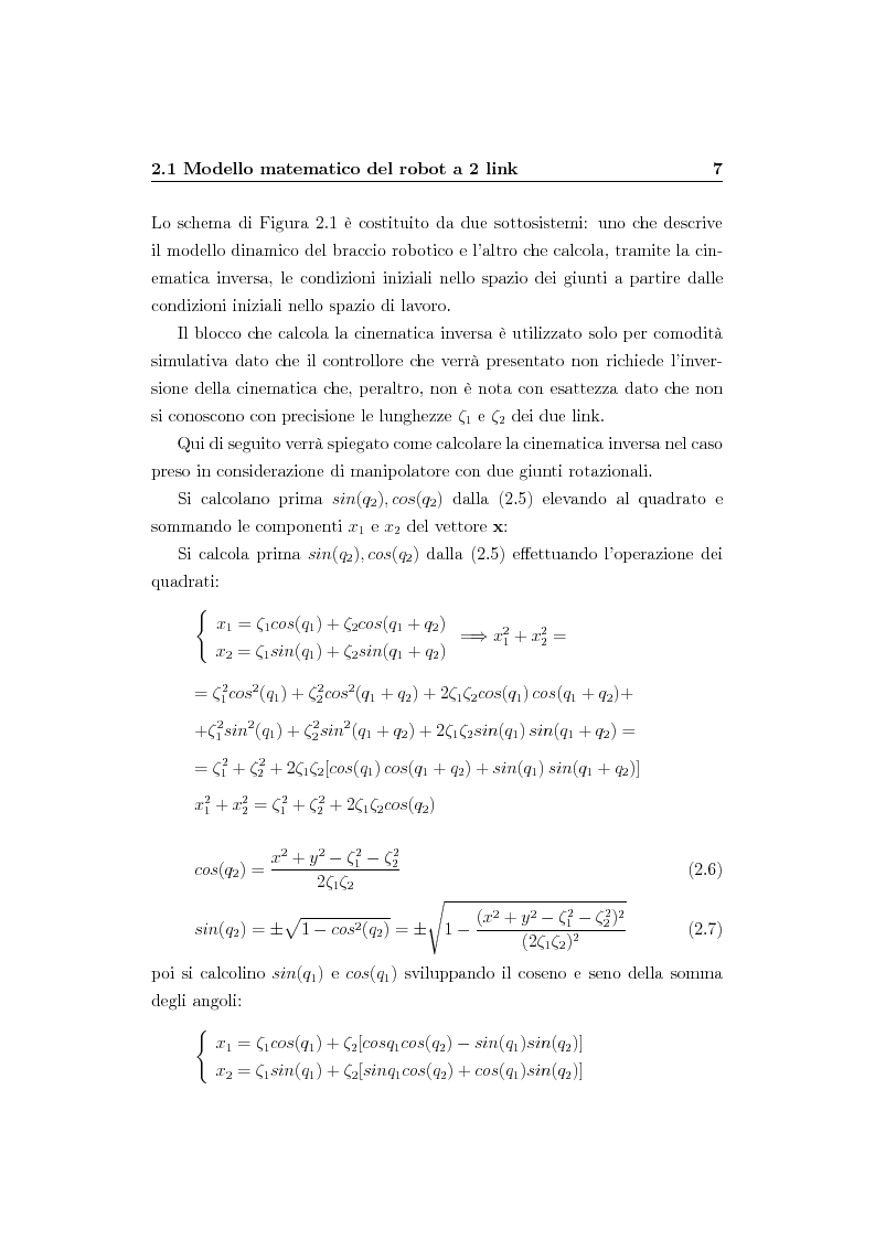 Anteprima della tesi: Verifica simulativa di un controllo ad apprendimento per un braccio robotico con dinamica e cinematica incerte, Pagina 8