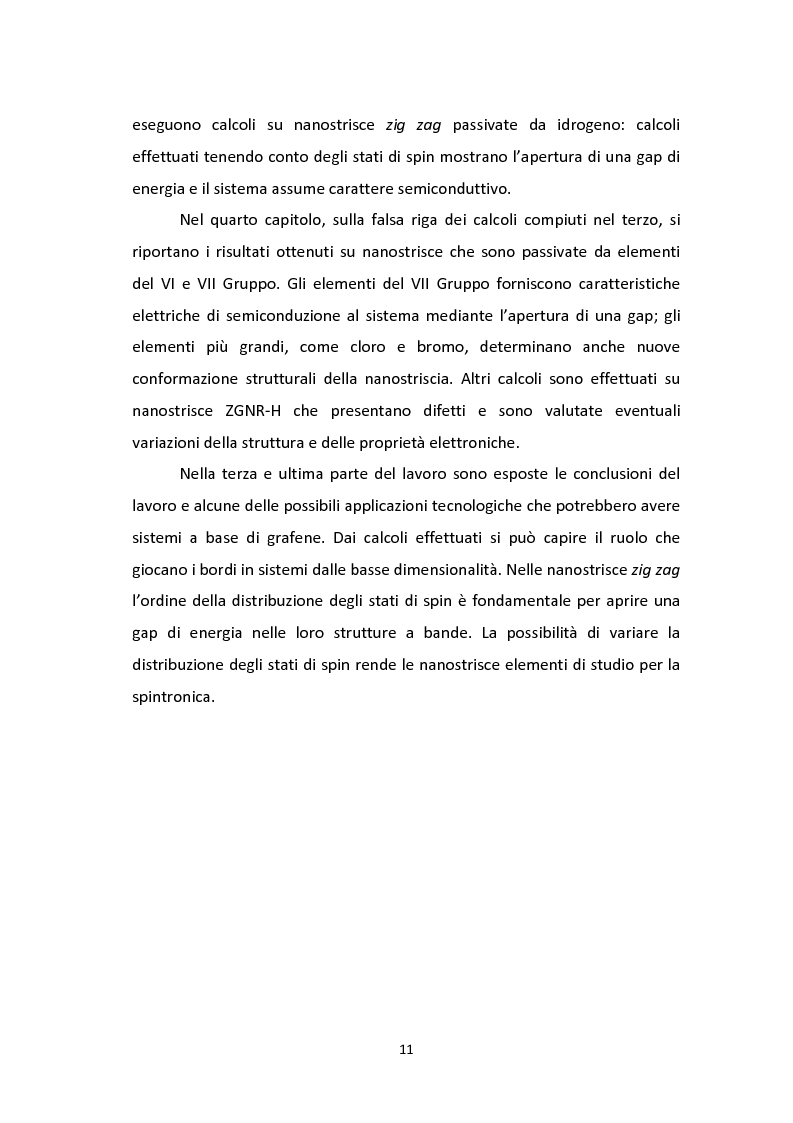 Anteprima della tesi: Calcoli da principi primi per lo studio degli effetti di bordo sulle proprietà strutturali ed elettroniche di nanostrisce di grafene, Pagina 8