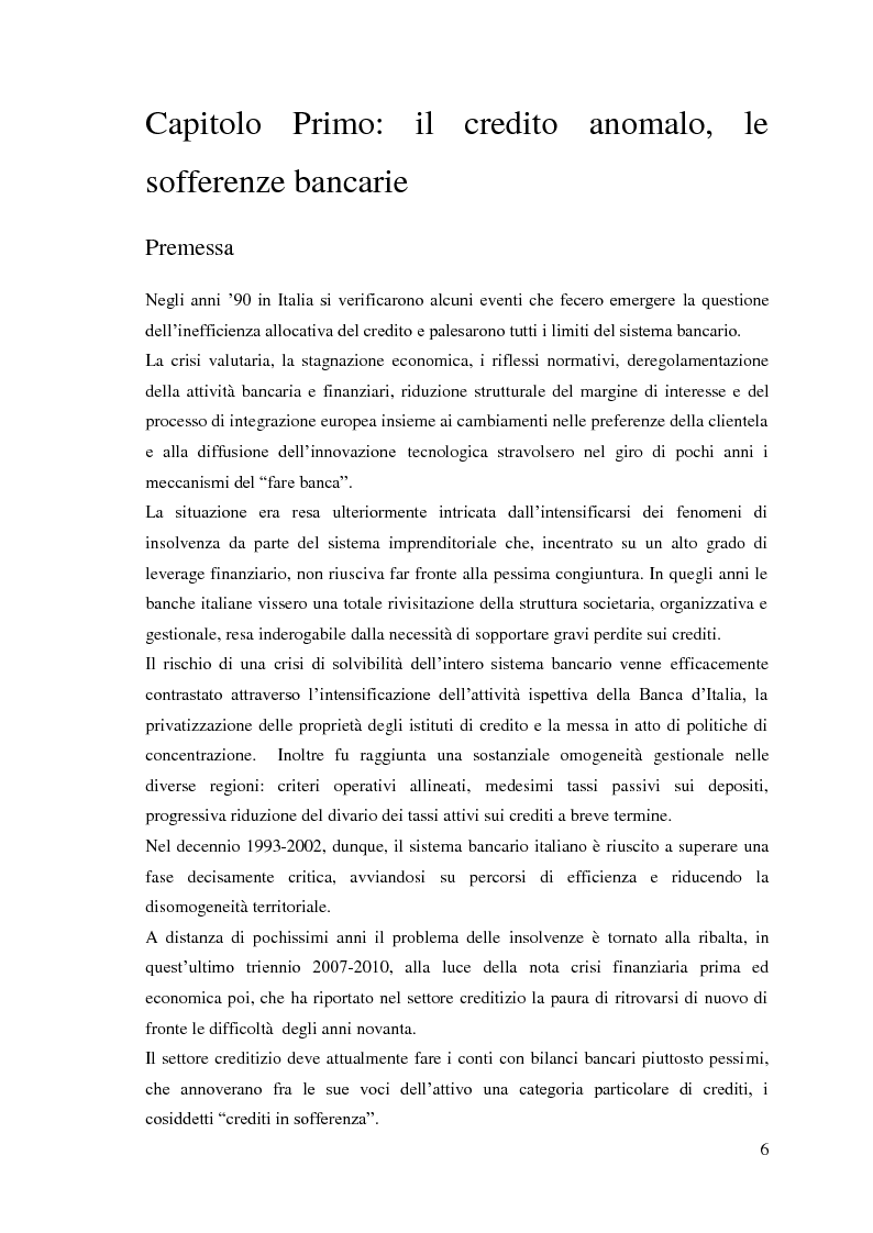 Anteprima della tesi: Le sofferenze bancarie in Italia. Un modello econometrico di analisi e previsione, Pagina 5
