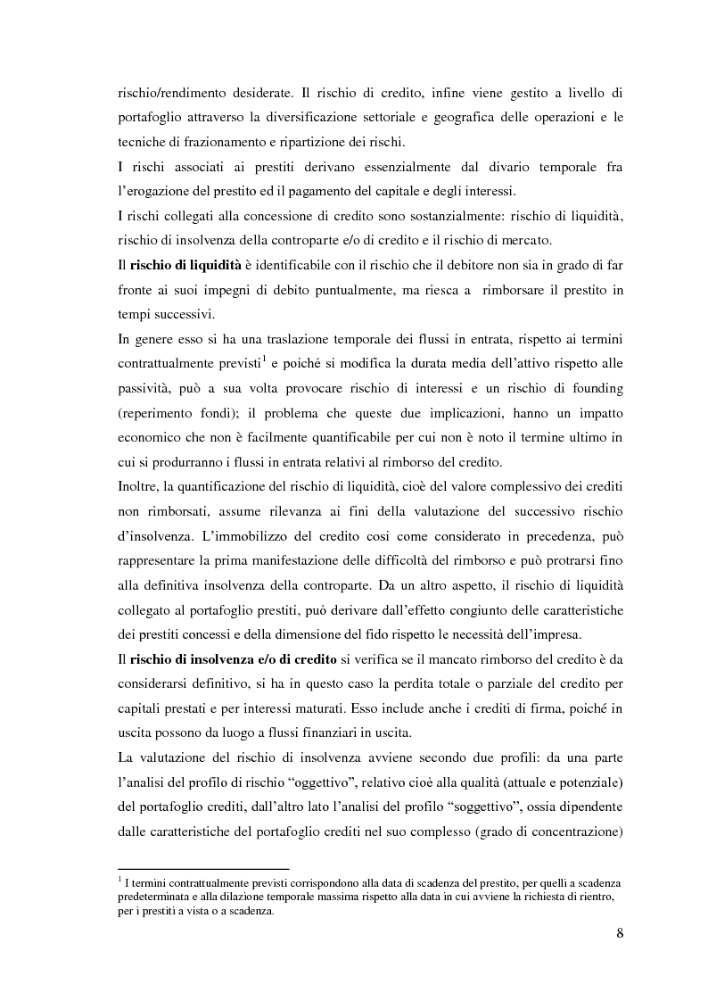 Anteprima della tesi: Le sofferenze bancarie in Italia. Un modello econometrico di analisi e previsione, Pagina 7