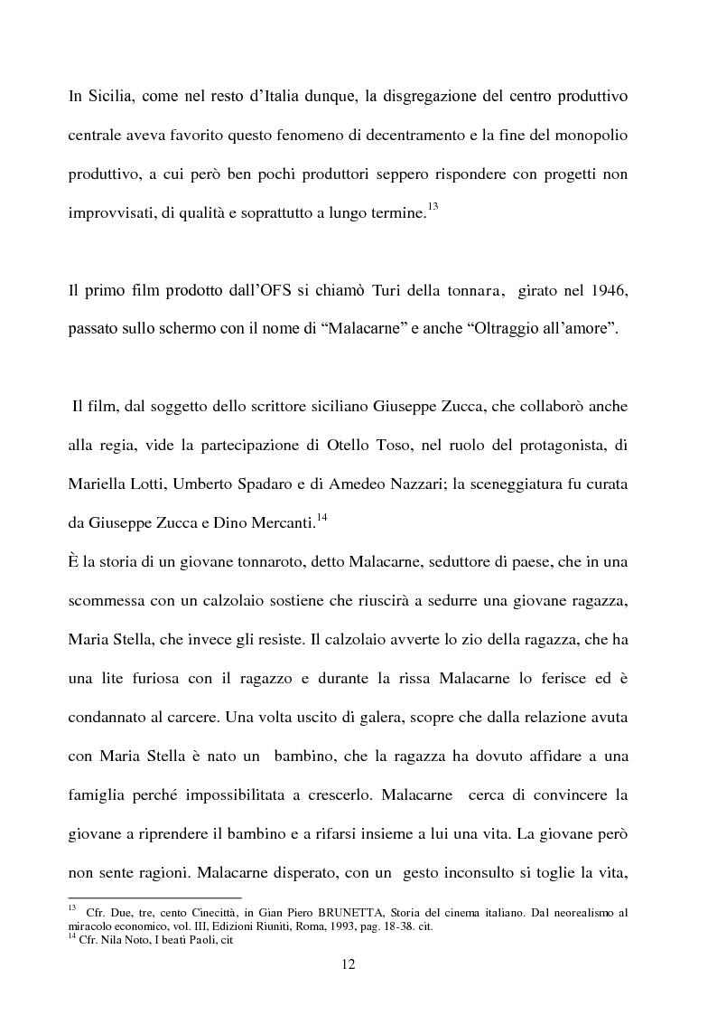Anteprima della tesi: Produzione cinematografica in Sicilia: il caso della Panaria Film 1946-1955, Pagina 11