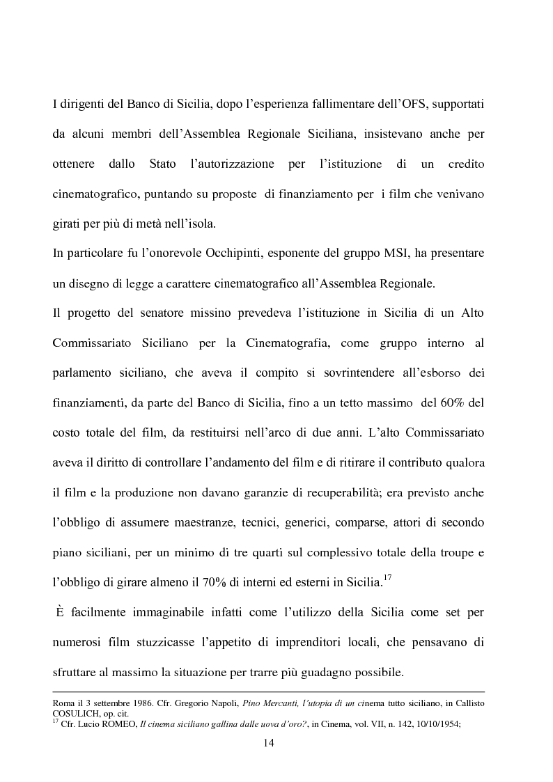 Anteprima della tesi: Produzione cinematografica in Sicilia: il caso della Panaria Film 1946-1955, Pagina 13