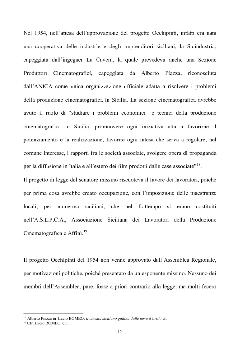 Anteprima della tesi: Produzione cinematografica in Sicilia: il caso della Panaria Film 1946-1955, Pagina 14