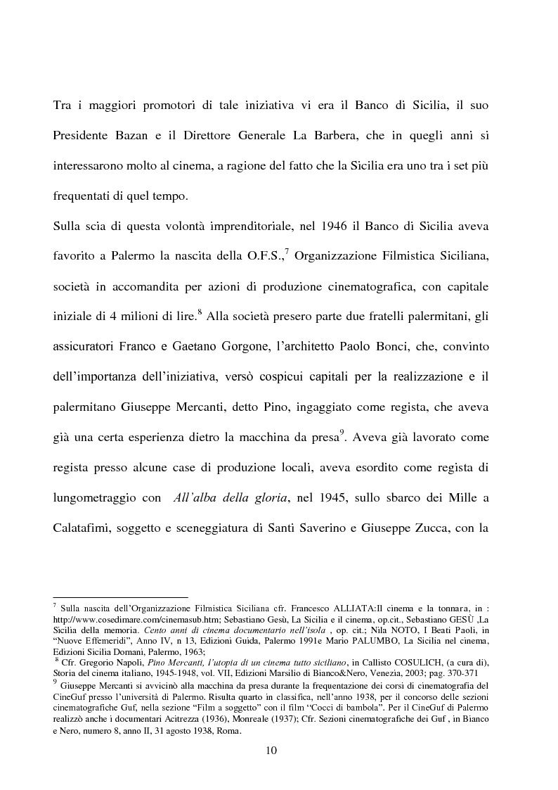 Anteprima della tesi: Produzione cinematografica in Sicilia: il caso della Panaria Film 1946-1955, Pagina 9