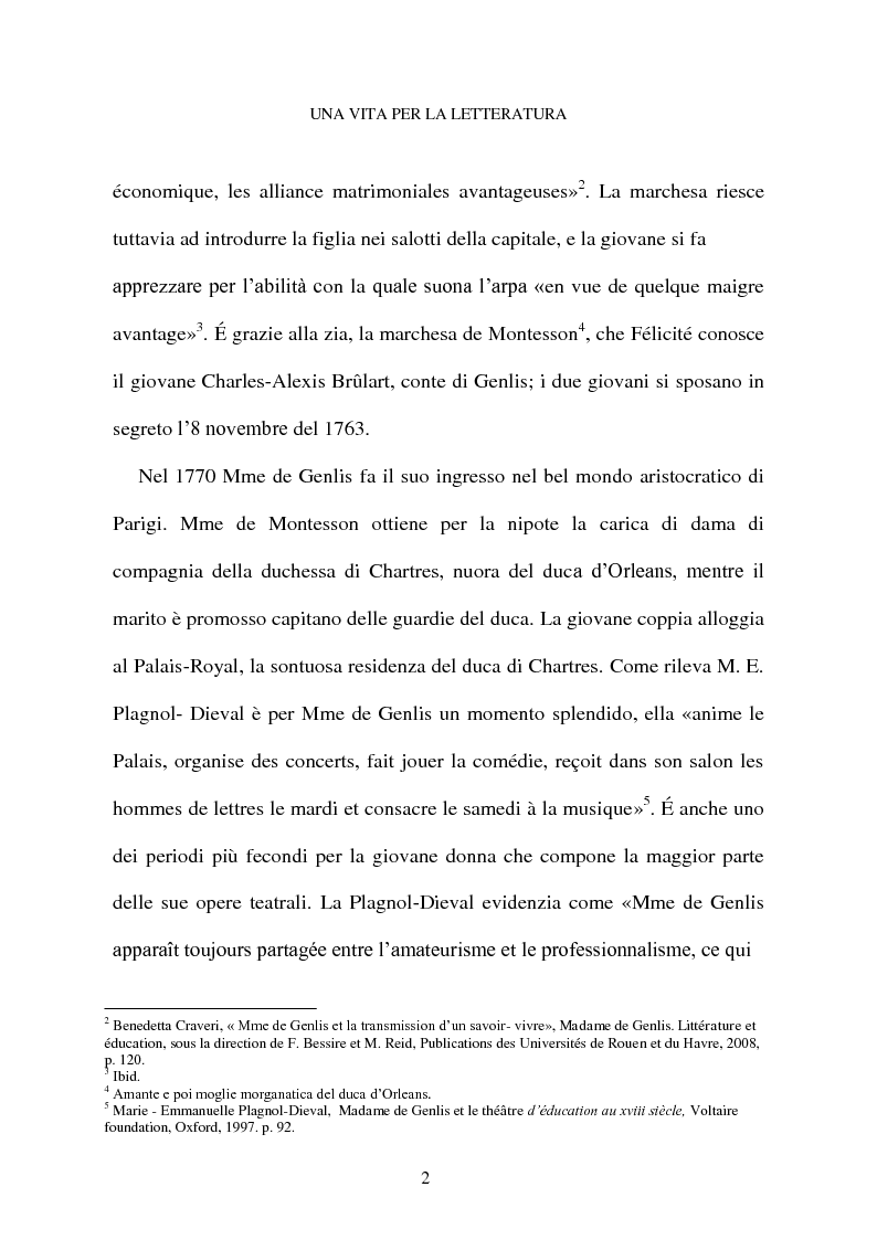 Anteprima della tesi: Mme de Genlis e il difficile mestiere di scrittrice, Pagina 3
