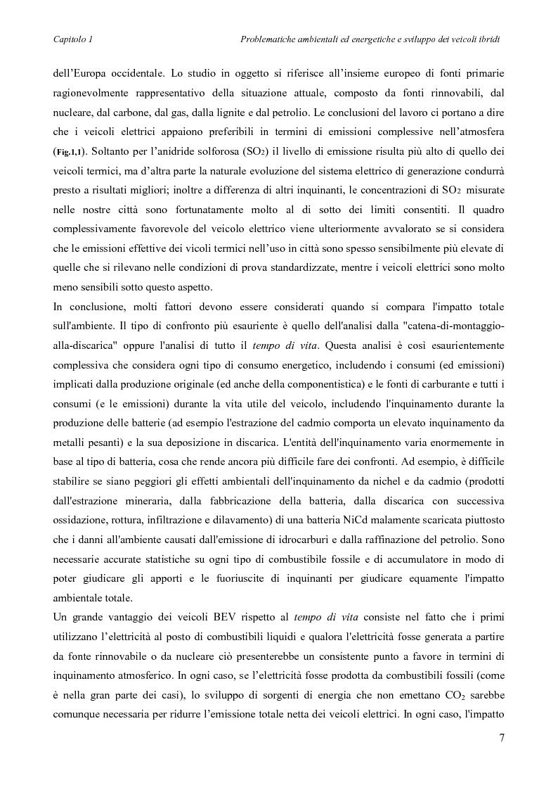 Anteprima della tesi: Sintesi e simulazione di un modello per la gestione dei flussi energetici in un veicolo ibrido., Pagina 10
