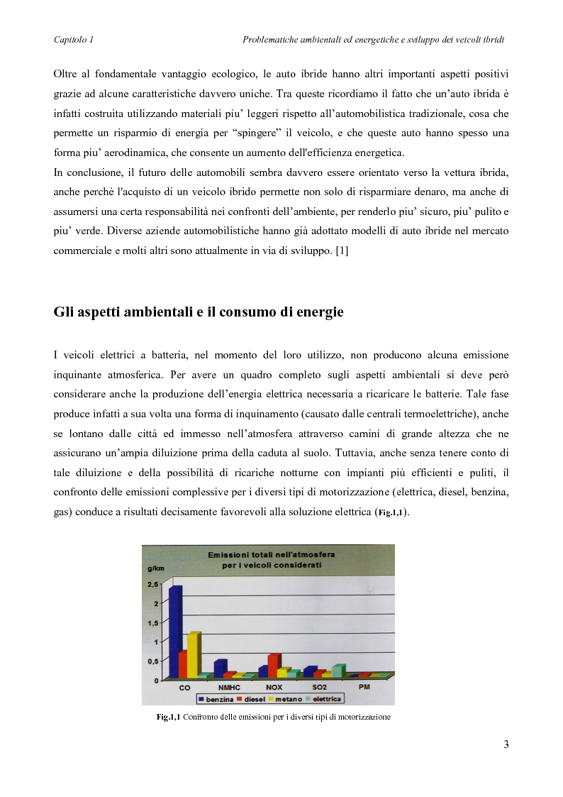 Anteprima della tesi: Sintesi e simulazione di un modello per la gestione dei flussi energetici in un veicolo ibrido., Pagina 6