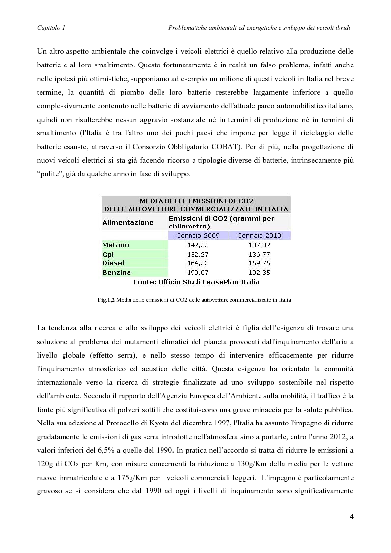 Anteprima della tesi: Sintesi e simulazione di un modello per la gestione dei flussi energetici in un veicolo ibrido., Pagina 7
