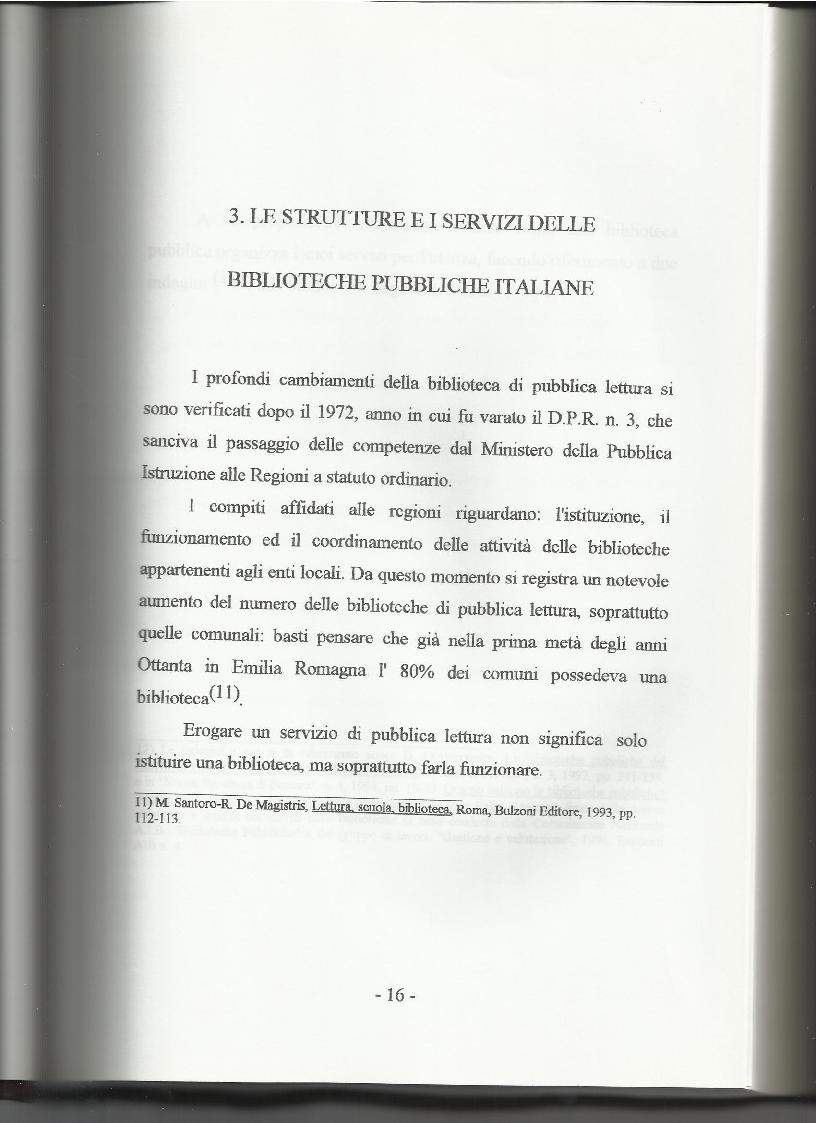 Anteprima della tesi: Le biblioteche pubbliche nella provincia di Viterbo: situazione attuale e ipotesi di riorganizzazione, Pagina 12