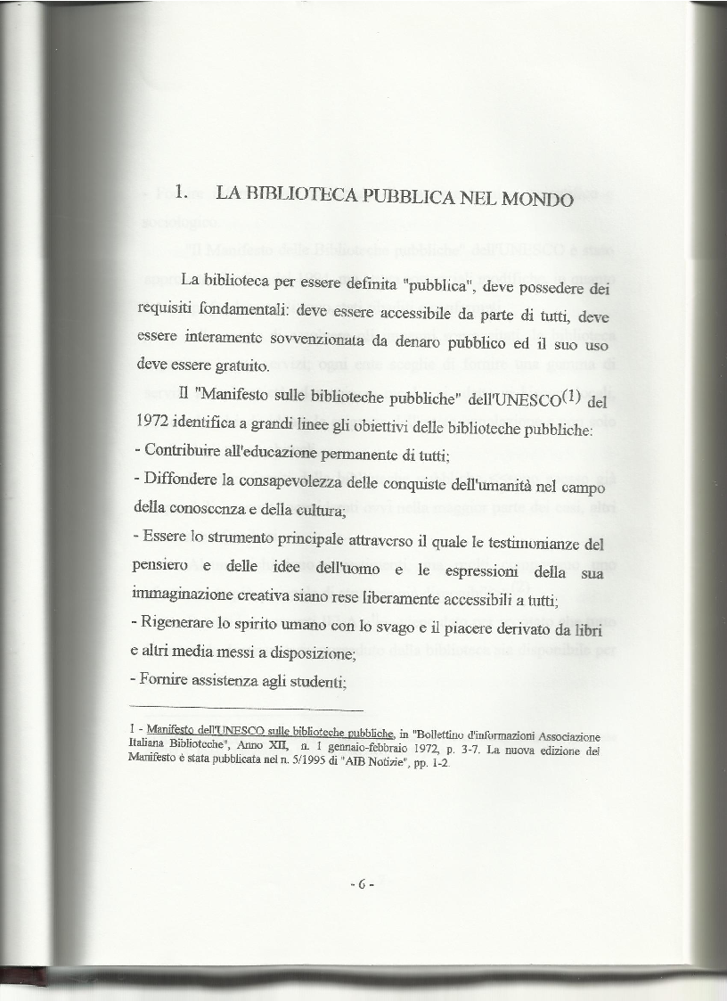 Anteprima della tesi: Le biblioteche pubbliche nella provincia di Viterbo: situazione attuale e ipotesi di riorganizzazione, Pagina 2