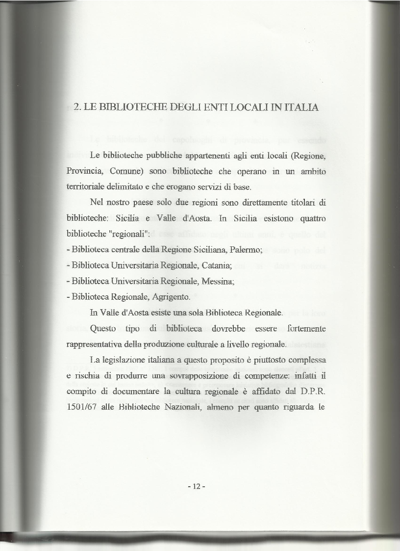 Anteprima della tesi: Le biblioteche pubbliche nella provincia di Viterbo: situazione attuale e ipotesi di riorganizzazione, Pagina 8