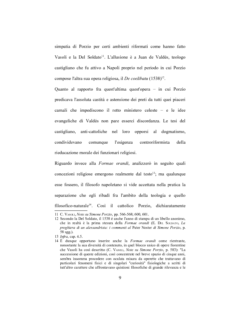 Anteprima della tesi: La "De Humana mente disputatio" di Simone Porzio, Pagina 10