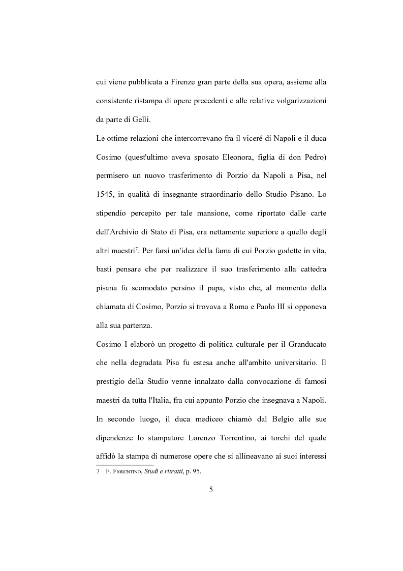 Anteprima della tesi: La "De Humana mente disputatio" di Simone Porzio, Pagina 6