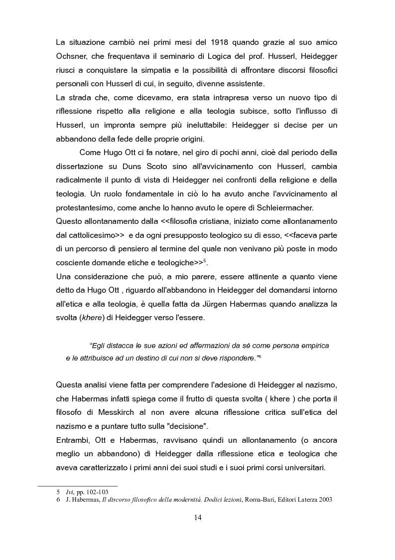 Anteprima della tesi: Fenomenologia e reminiscenze teologiche: aspetti del percorso filosofico del "primo" Heidegger, Pagina 11
