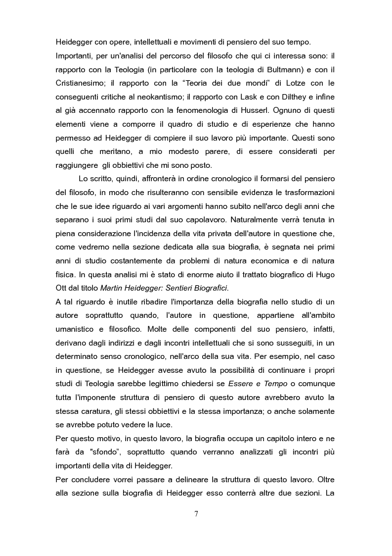 Anteprima della tesi: Fenomenologia e reminiscenze teologiche: aspetti del percorso filosofico del "primo" Heidegger, Pagina 4