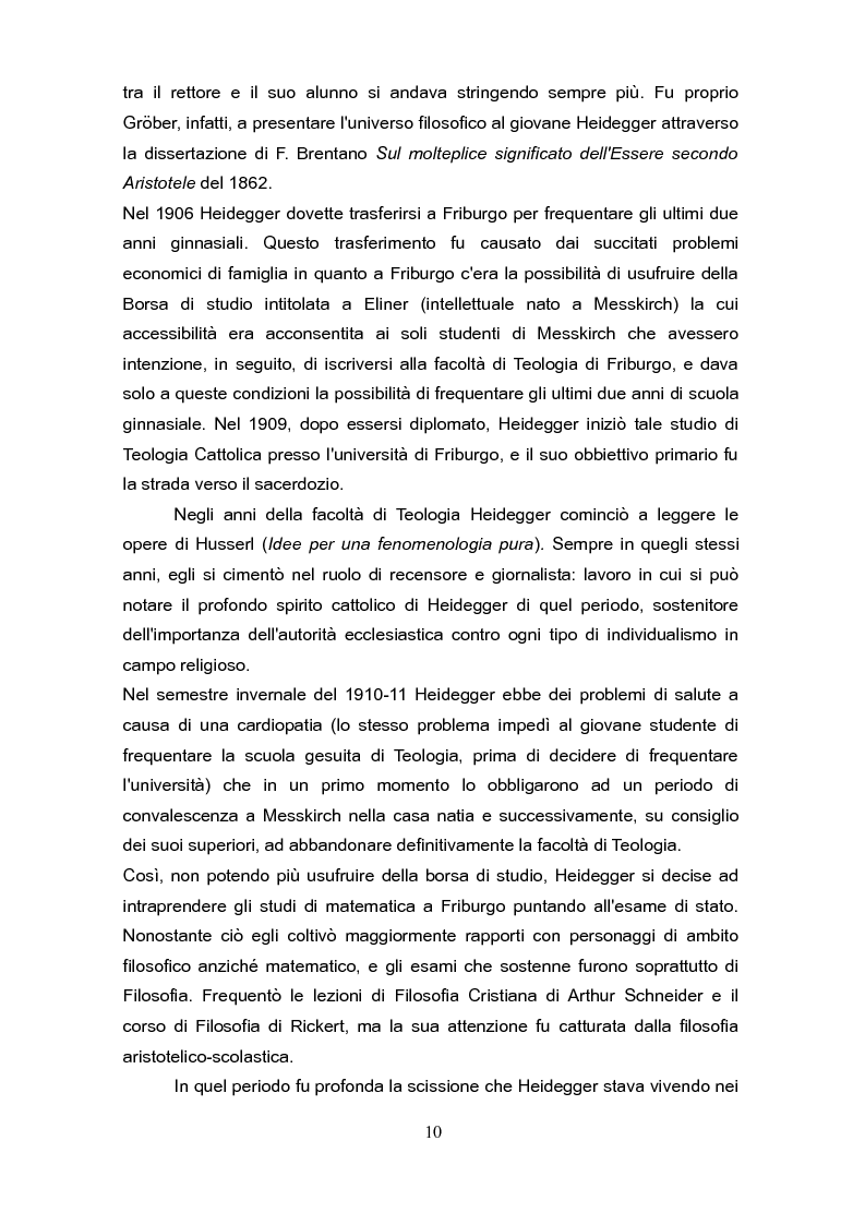 Anteprima della tesi: Fenomenologia e reminiscenze teologiche: aspetti del percorso filosofico del "primo" Heidegger, Pagina 7