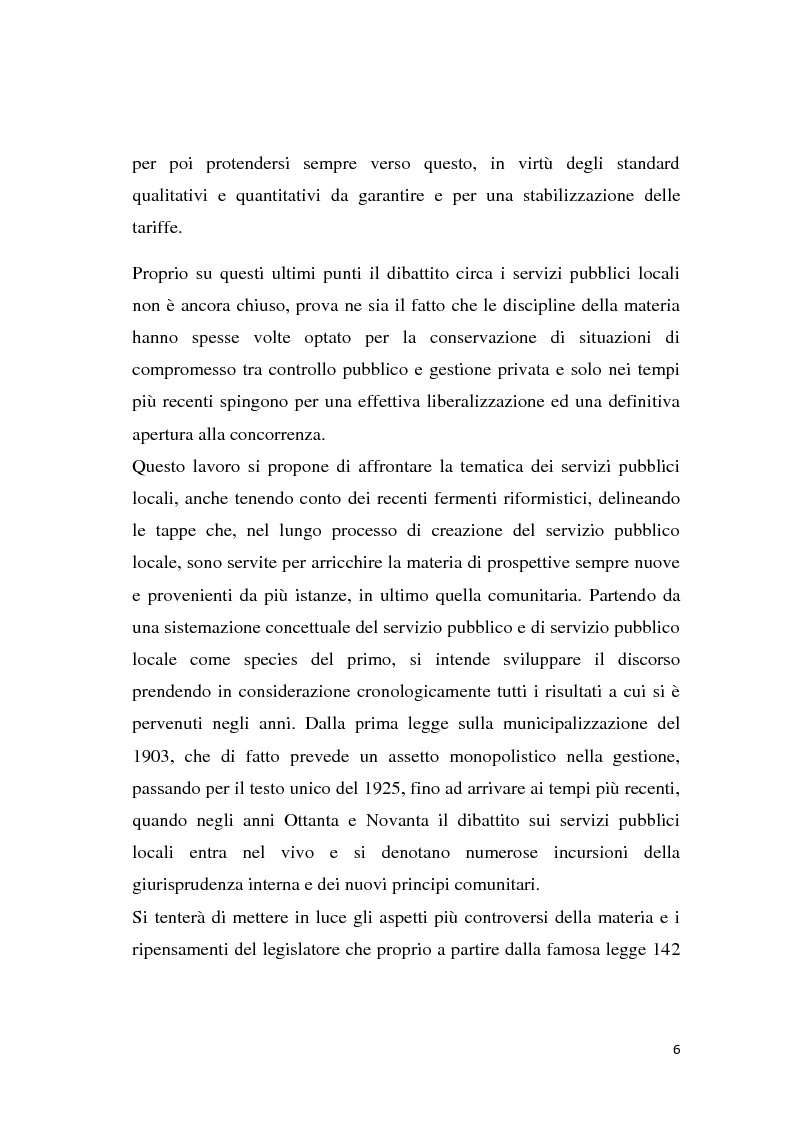 Anteprima della tesi: La riforma dei servizi pubblici locali, Pagina 3