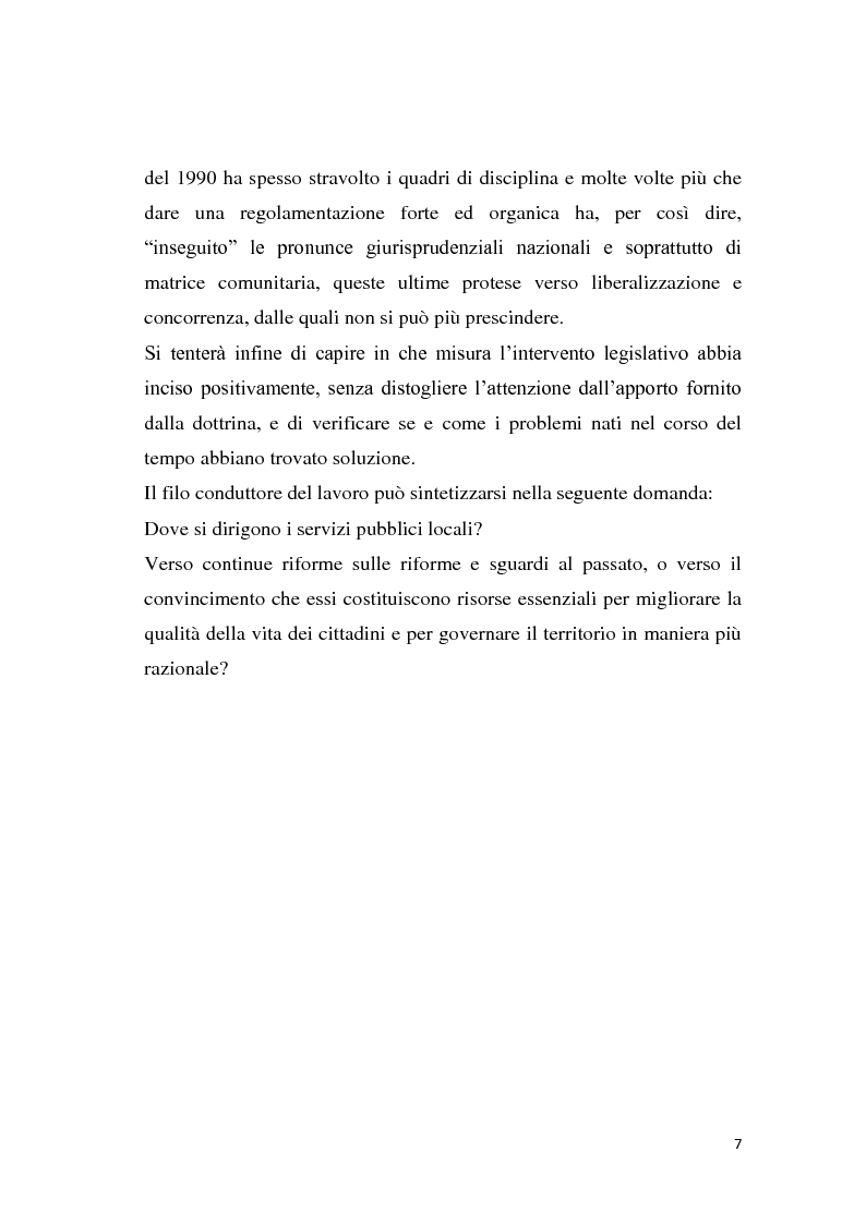 Anteprima della tesi: La riforma dei servizi pubblici locali, Pagina 4
