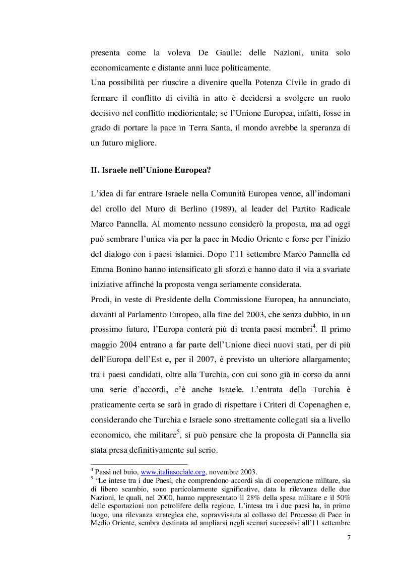 Anteprima della tesi: Il dibattito italiano sulla membership di Israele nell'Unione Europea, Pagina 5
