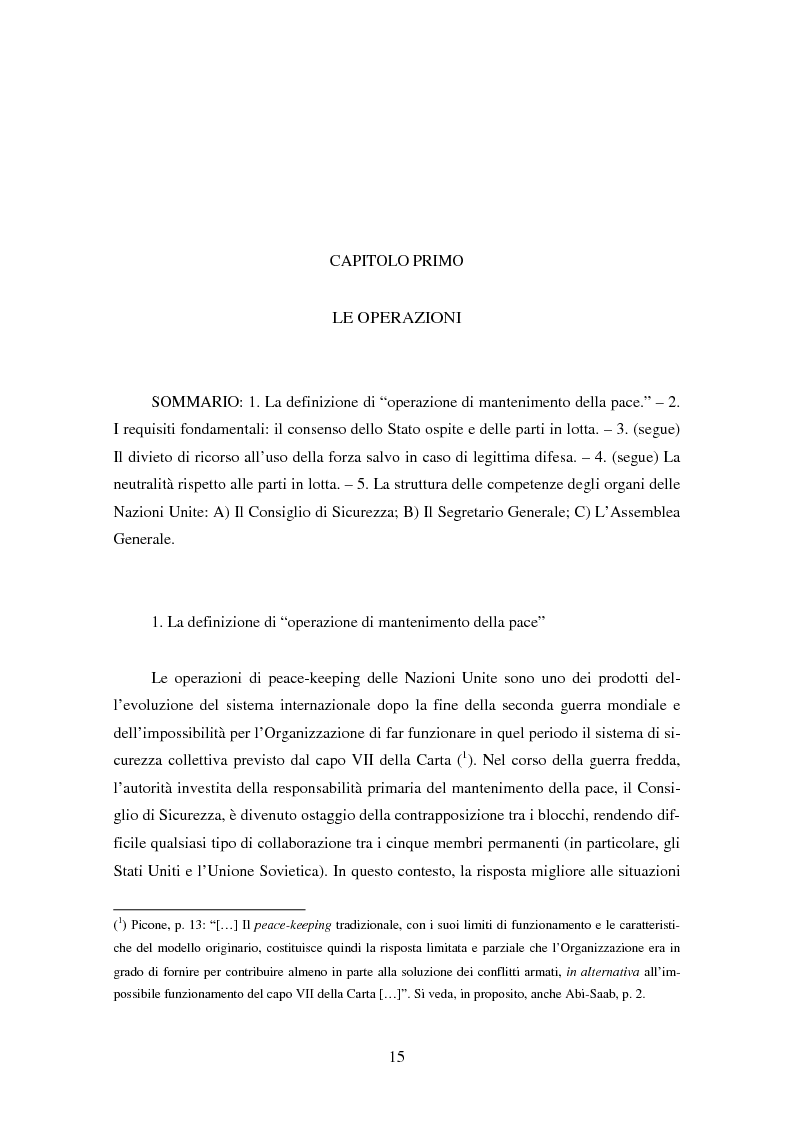 Anteprima della tesi: Le violazioni del diritto umanitario compiute di membri delle operazioni di mantenimento della pace, Pagina 4